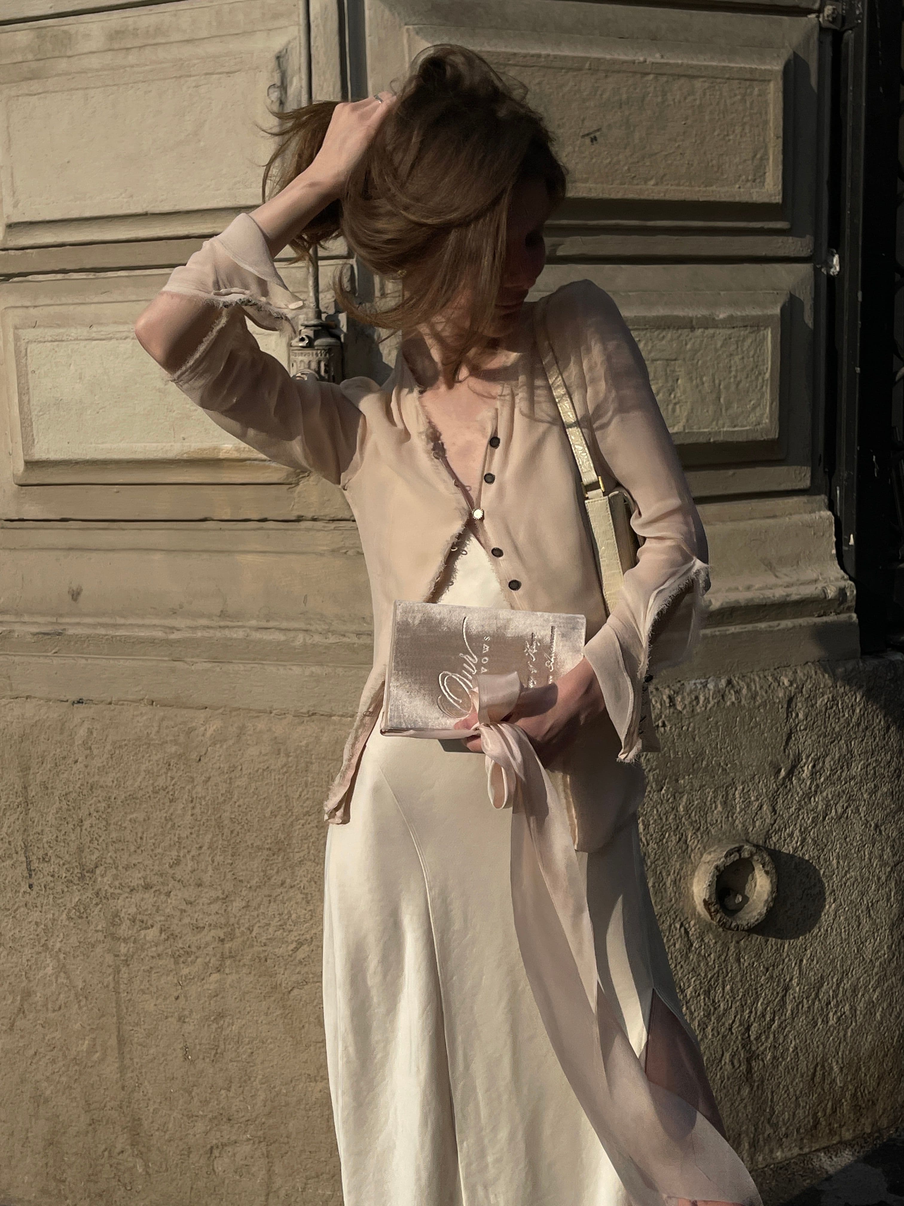 A simply styled outfit built from a small number of coordinating wardrobe pieces